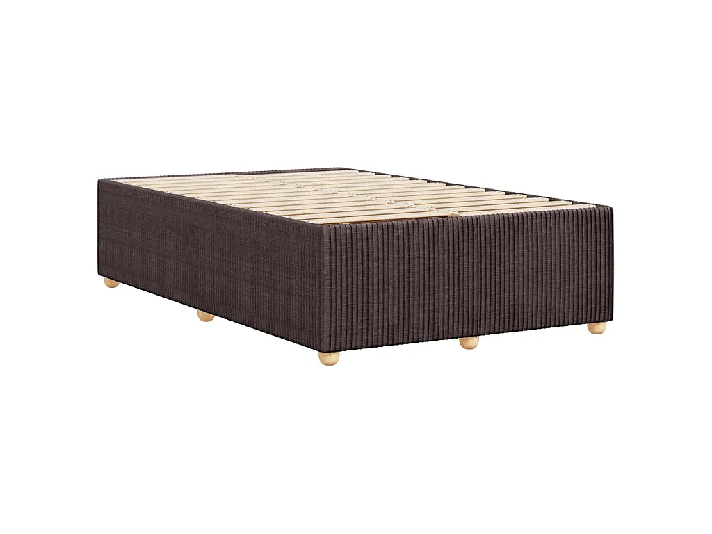 Bedframe zonder matras 120x200 cm stof donkerbruin