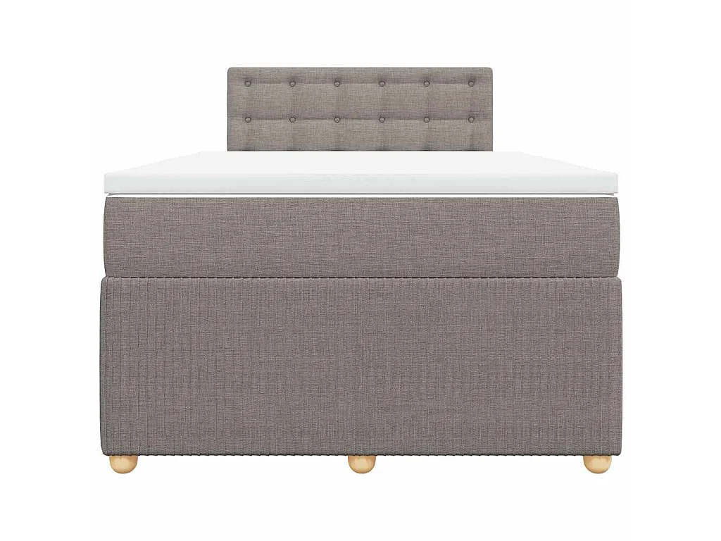 Boxspringbett mit Matratze Taupe 120x200 cm Stoff