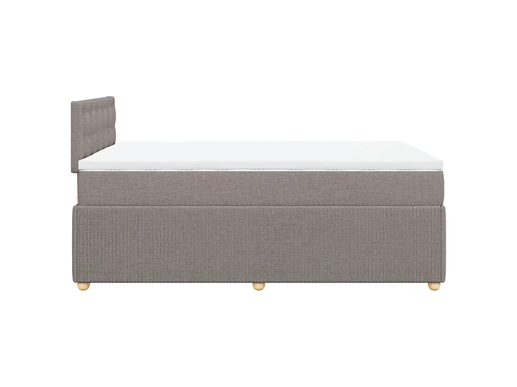 Boxspringbett mit Matratze Taupe 120x200 cm Stoff