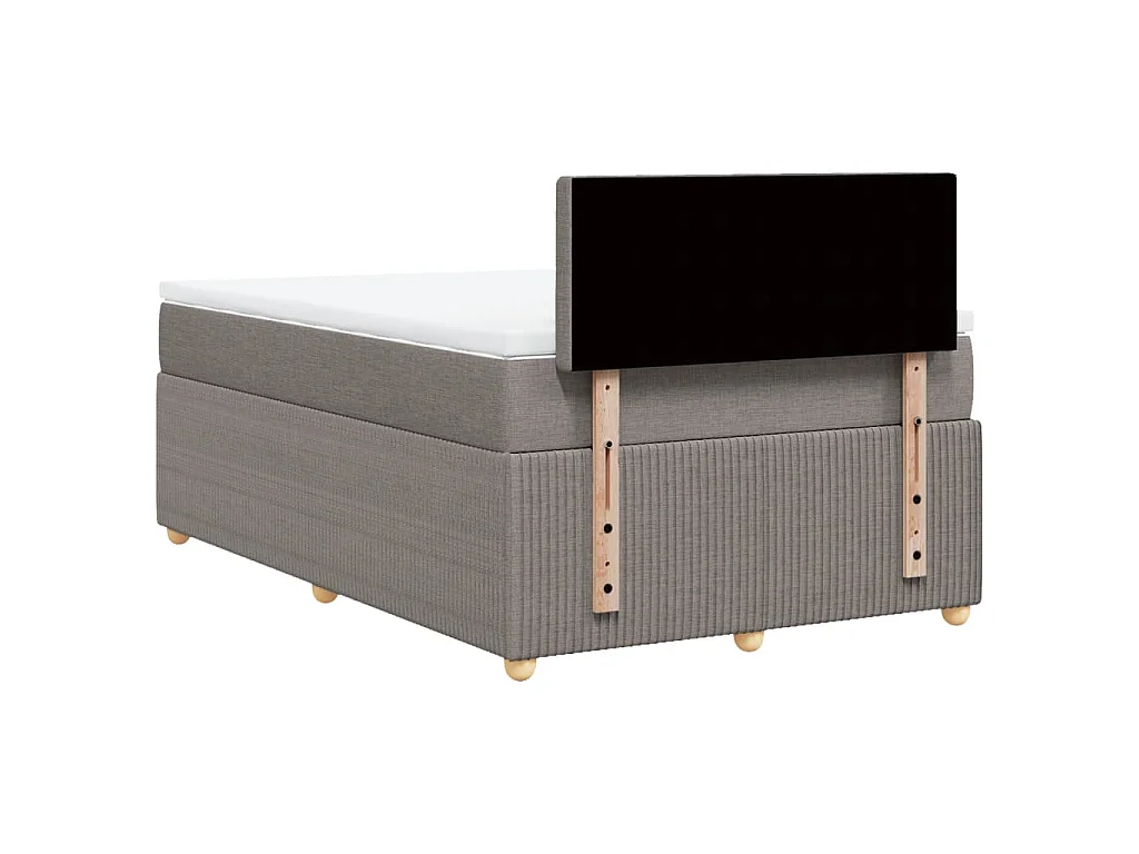 Boxspringbett mit Matratze Taupe 120x200 cm Stoff
