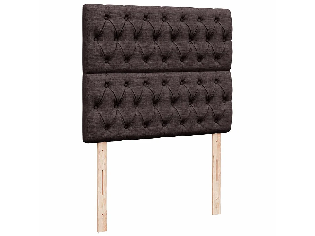 Giroletto a Molle con Materasso Marrone Scuro 120x200cm Tessuto