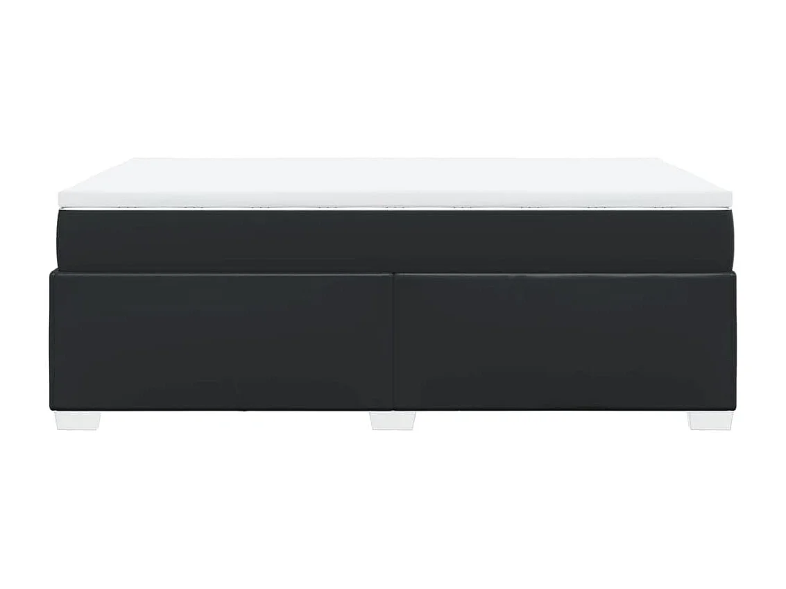 Sommier à lattes de lit matelas Noir 120x200 cm Similicuir