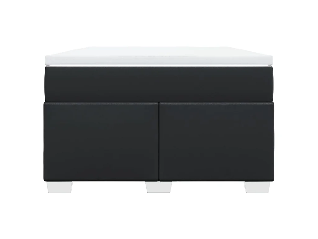 Boxspring met matras kunstleer zwart 120x200 cm