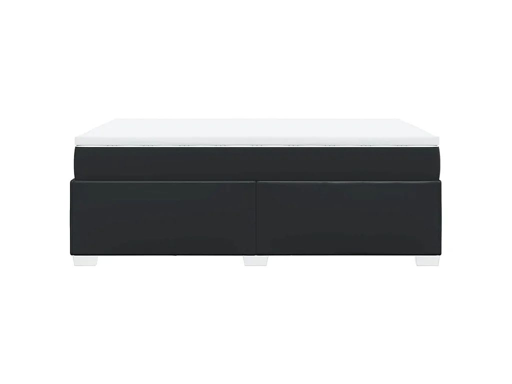 Boxspring met matras kunstleer zwart 120x200 cm