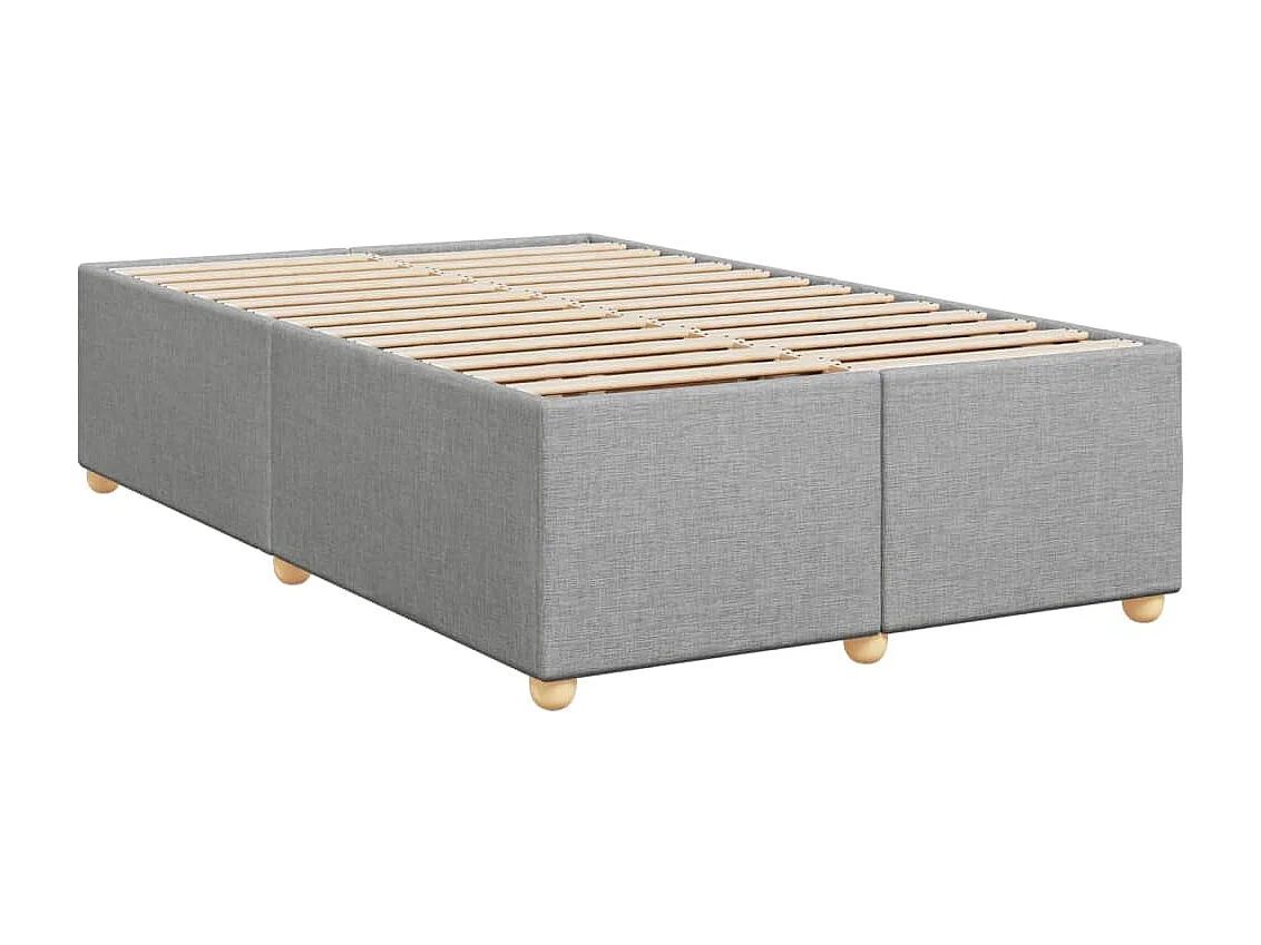 Boxspring met matras stof lichtgrijs 120x190 cm