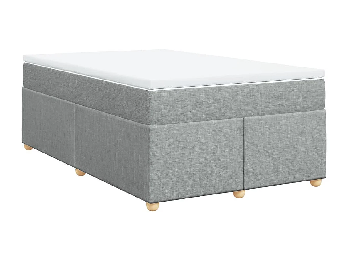 Boxspring met matras stof lichtgrijs 120x190 cm