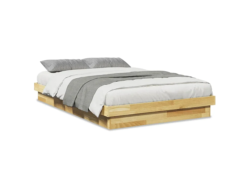 Struttura Letto Senza Materasso 120x200 cm in Legno di Rovere