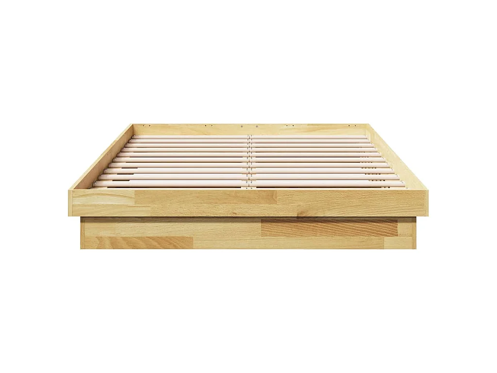 Struttura Letto Senza Materasso 120x200 cm in Legno di Rovere