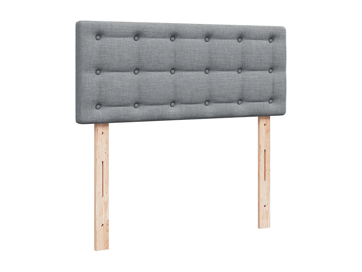 Cama box spring con colchón tela gris claro 120x190 cm