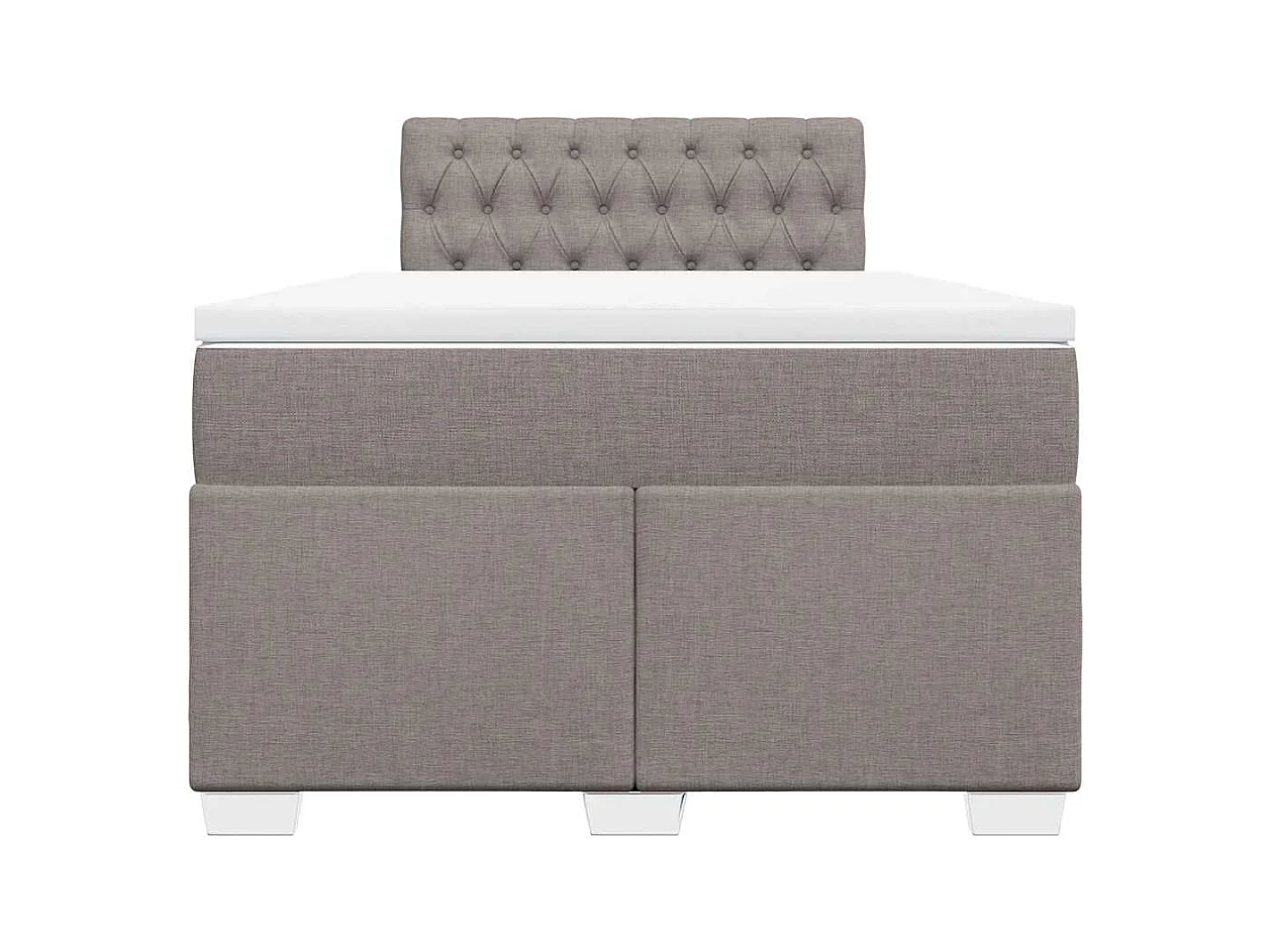 Boxspringbett mit Matratze Taupe 120x190 cm Stoff
