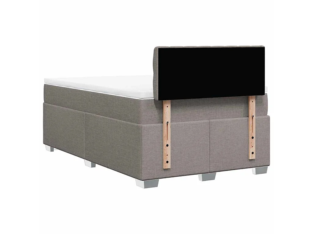 Sommier à lattes de lit avec matelas taupe 120x190 cm tissu