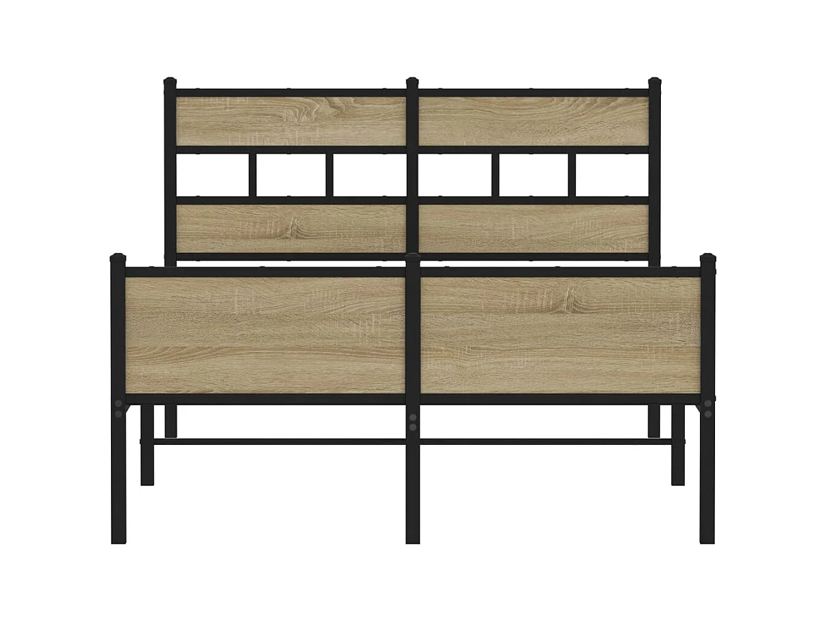 Cadre de lit sans matelas chêne sonoma 120x200 cm