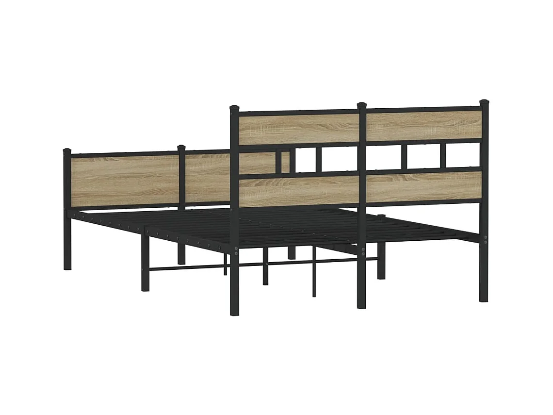 Cadre de lit sans matelas chêne sonoma 120x200 cm