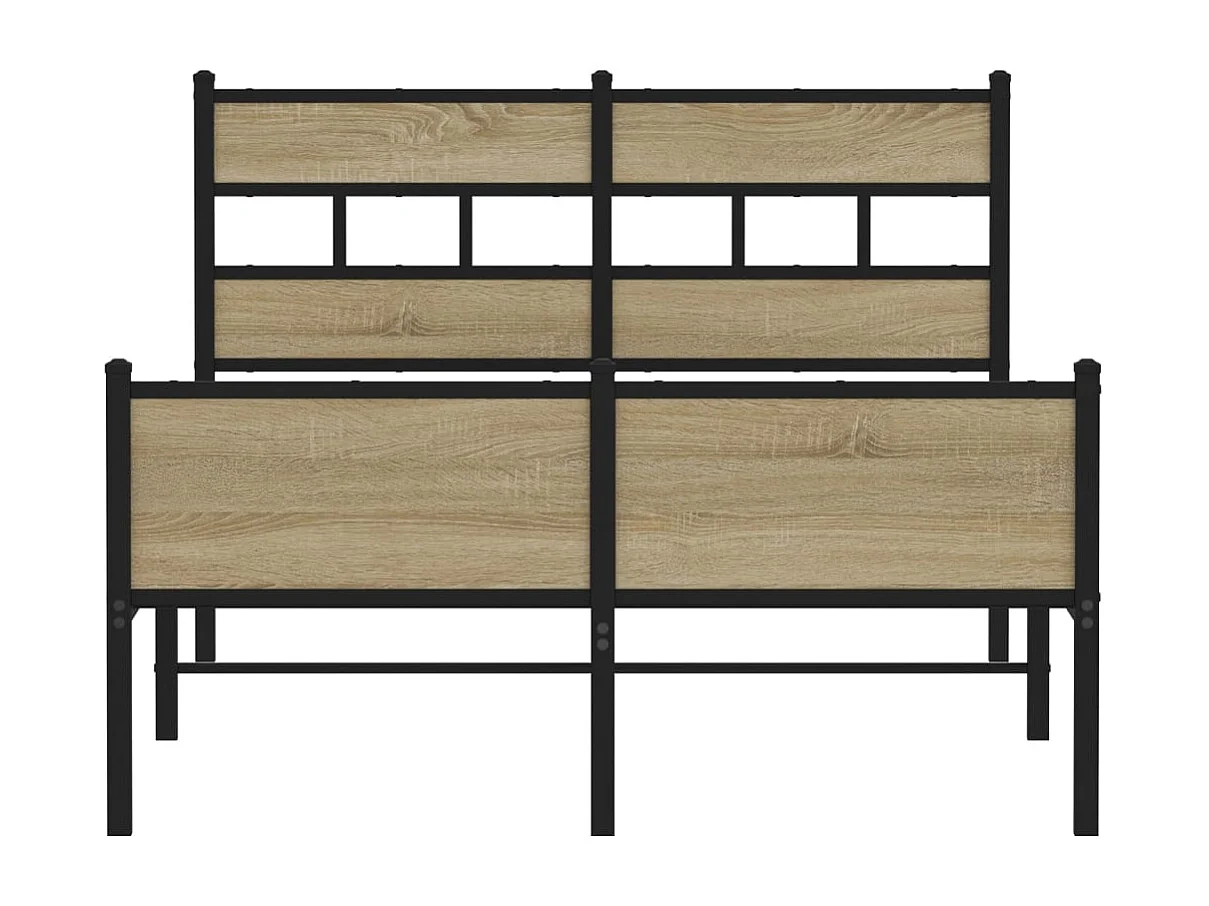 Estructura de cama sin colchón madera roble Sonoma 120x200 cm