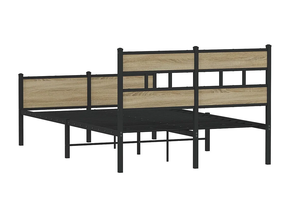 Estructura de cama sin colchón madera roble Sonoma 120x200 cm