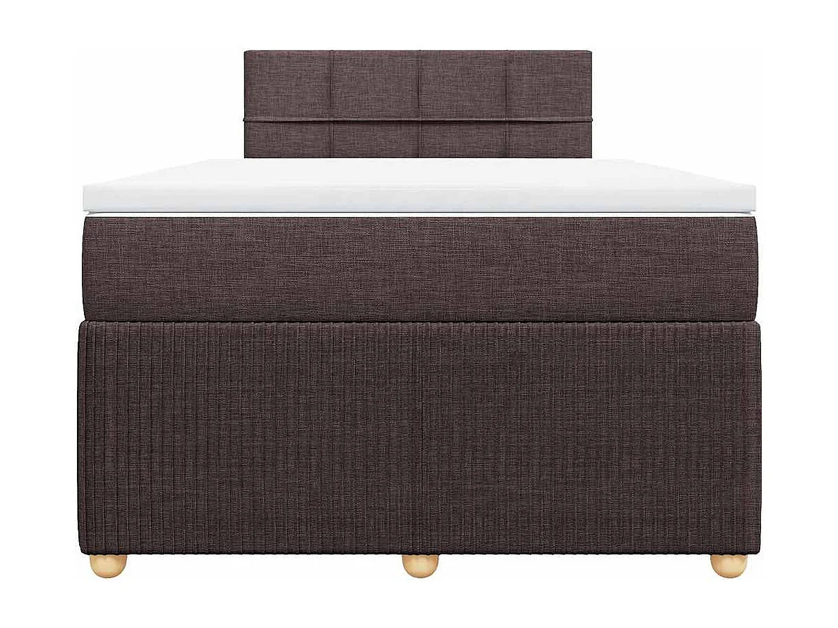 Boxspringbett mit Matratze Dunkelbraun 120x190 cm Stoff