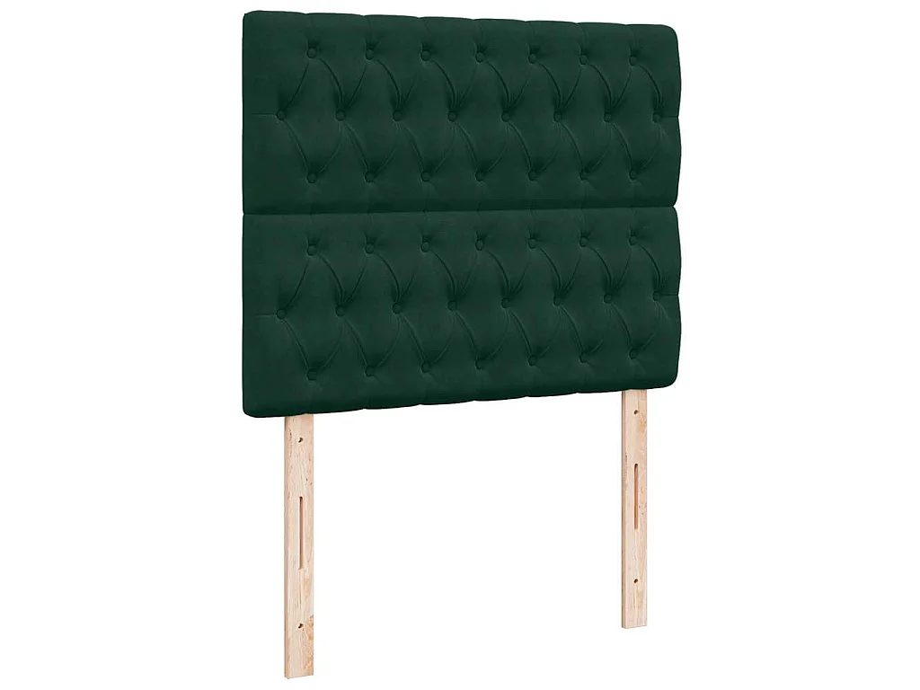 Boxspringbett mit Matratze Dunkelgrün 120x200 cm Samt