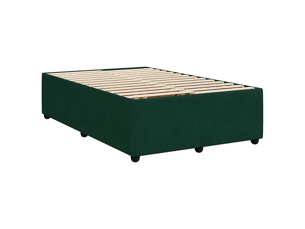 Boxspringbett mit Matratze Dunkelgrün 120x200 cm Samt