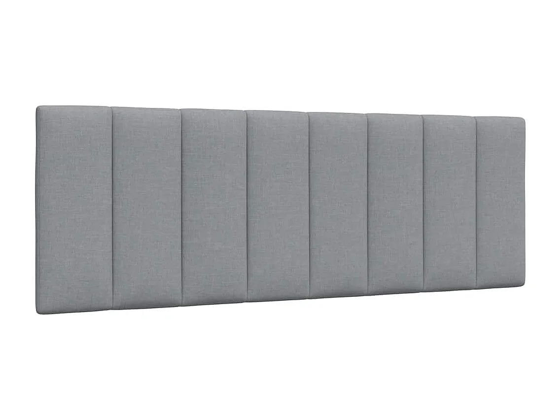 Lit avec matelas Hanko gris clair 120x200 cm tissu