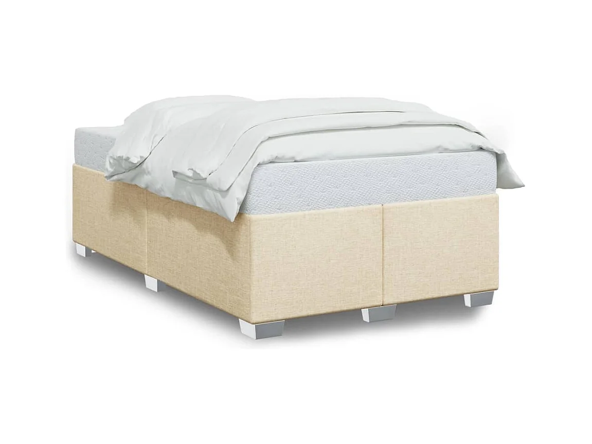 Bedframe zonder matras 120x200 cm stof crèmekleurig
