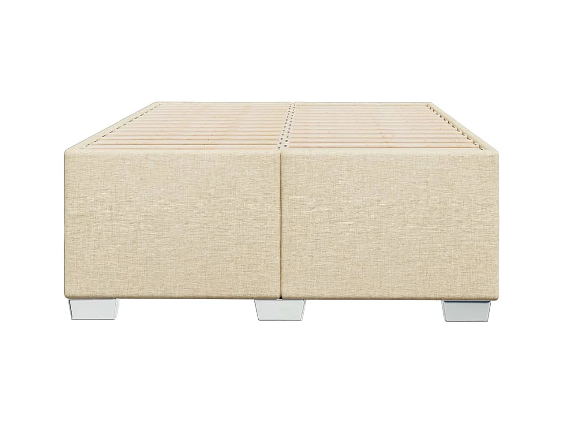 Bedframe zonder matras 120x200 cm stof crèmekleurig