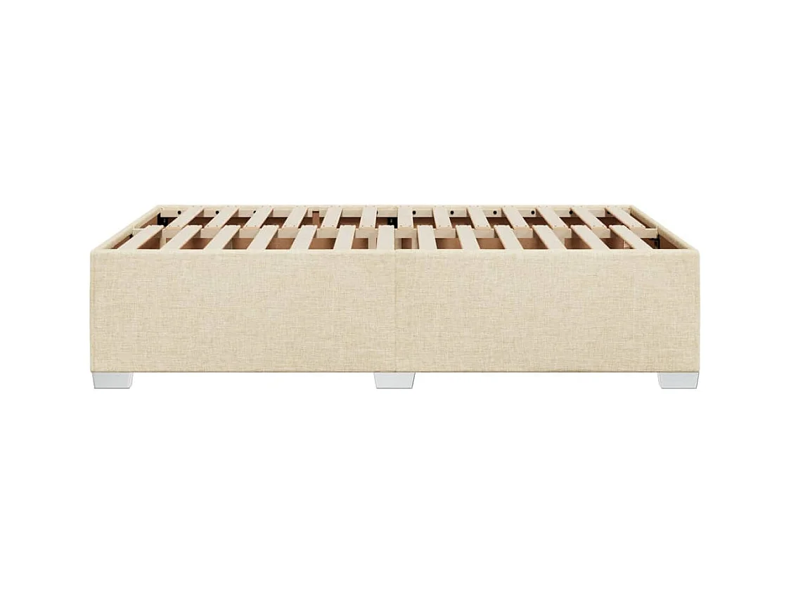 Bedframe zonder matras 120x200 cm stof crèmekleurig