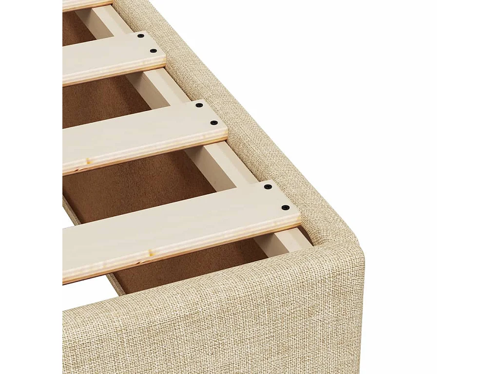Bedframe zonder matras 120x200 cm stof crèmekleurig