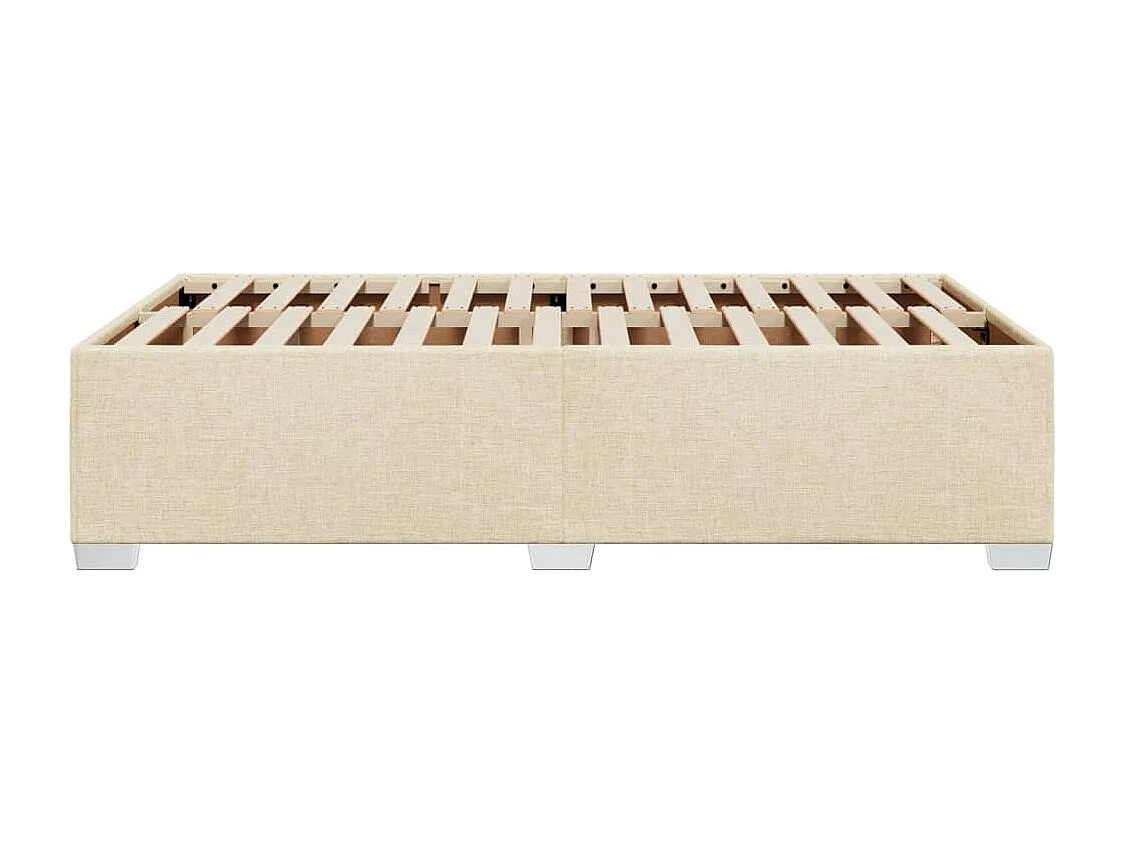 Bedframe zonder matras 120x200 cm stof crèmekleurig