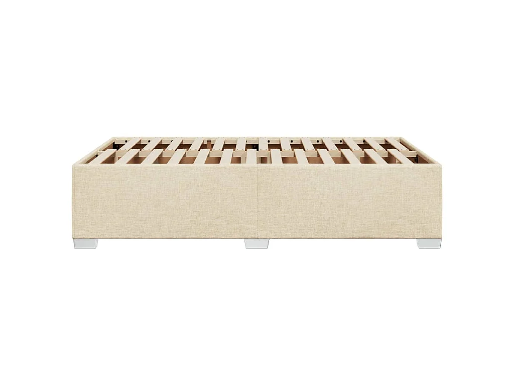 Bedframe zonder matras 120x200 cm stof crèmekleurig