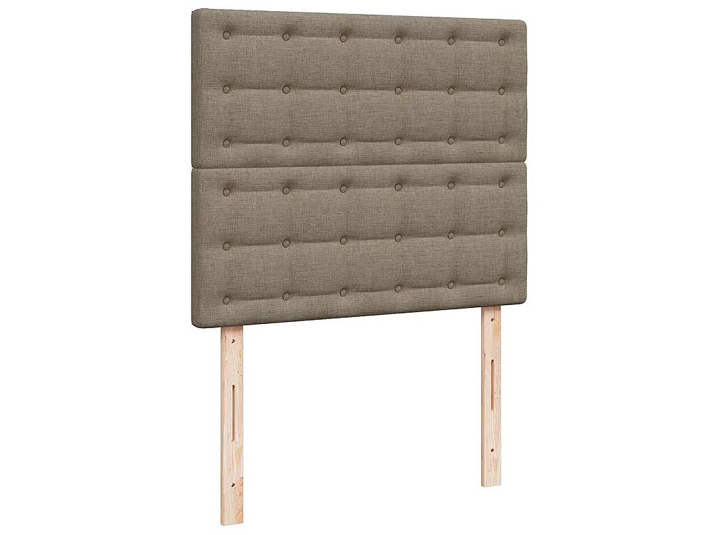 Boxspringbett mit Matratze & LED Taupe 120x190 cm Stoff