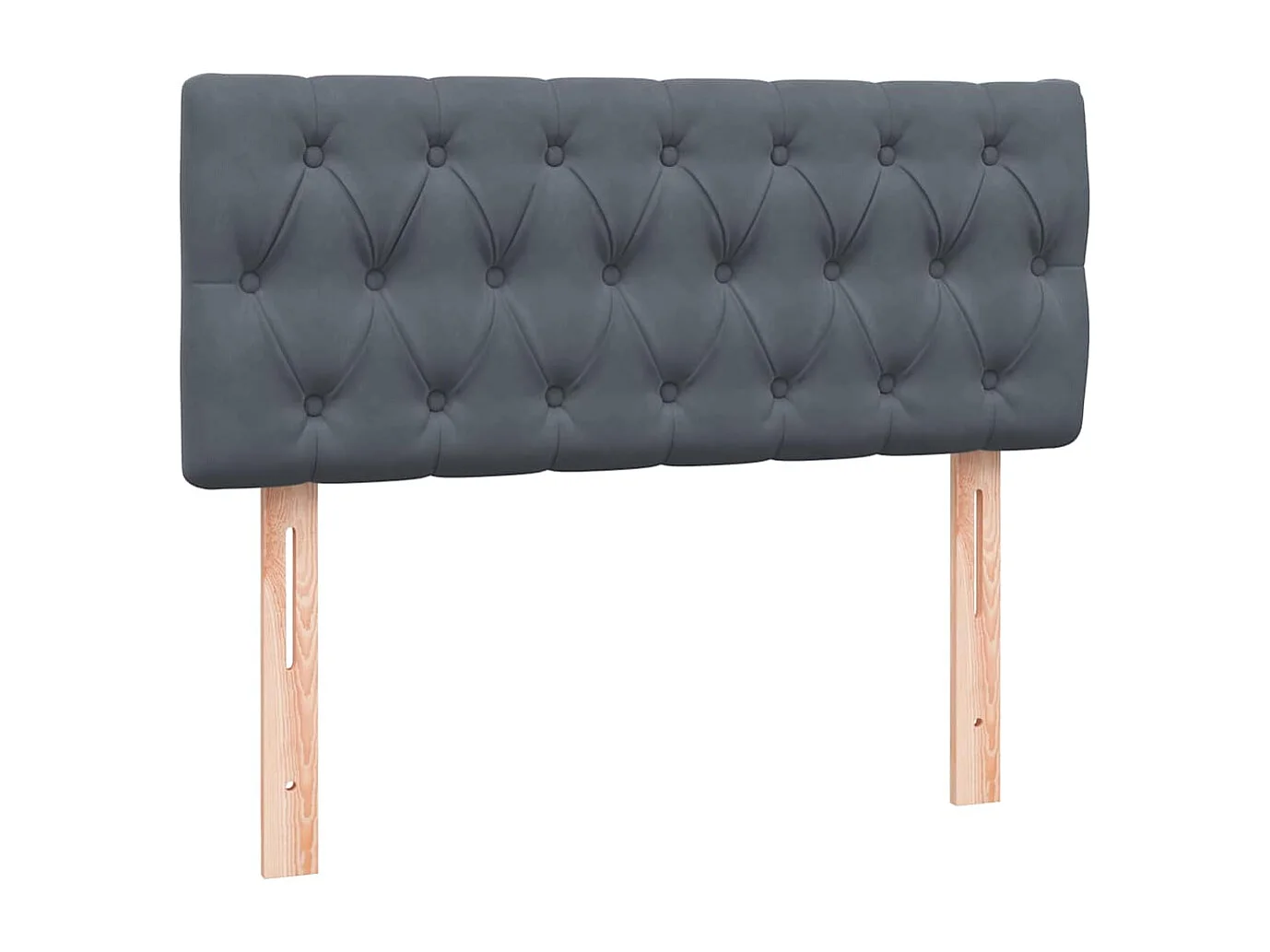 Boxspringbett mit Matratze Dunkelgrau 120x210 cm Samt