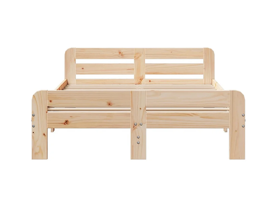Cadre de lit sans matelas 120x190 cm bois de pin massif