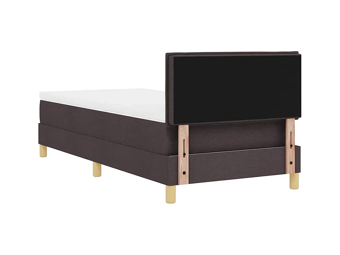 Boxspringbett mit Matratze Dunkelbraun 100 x 200 cm Stoff