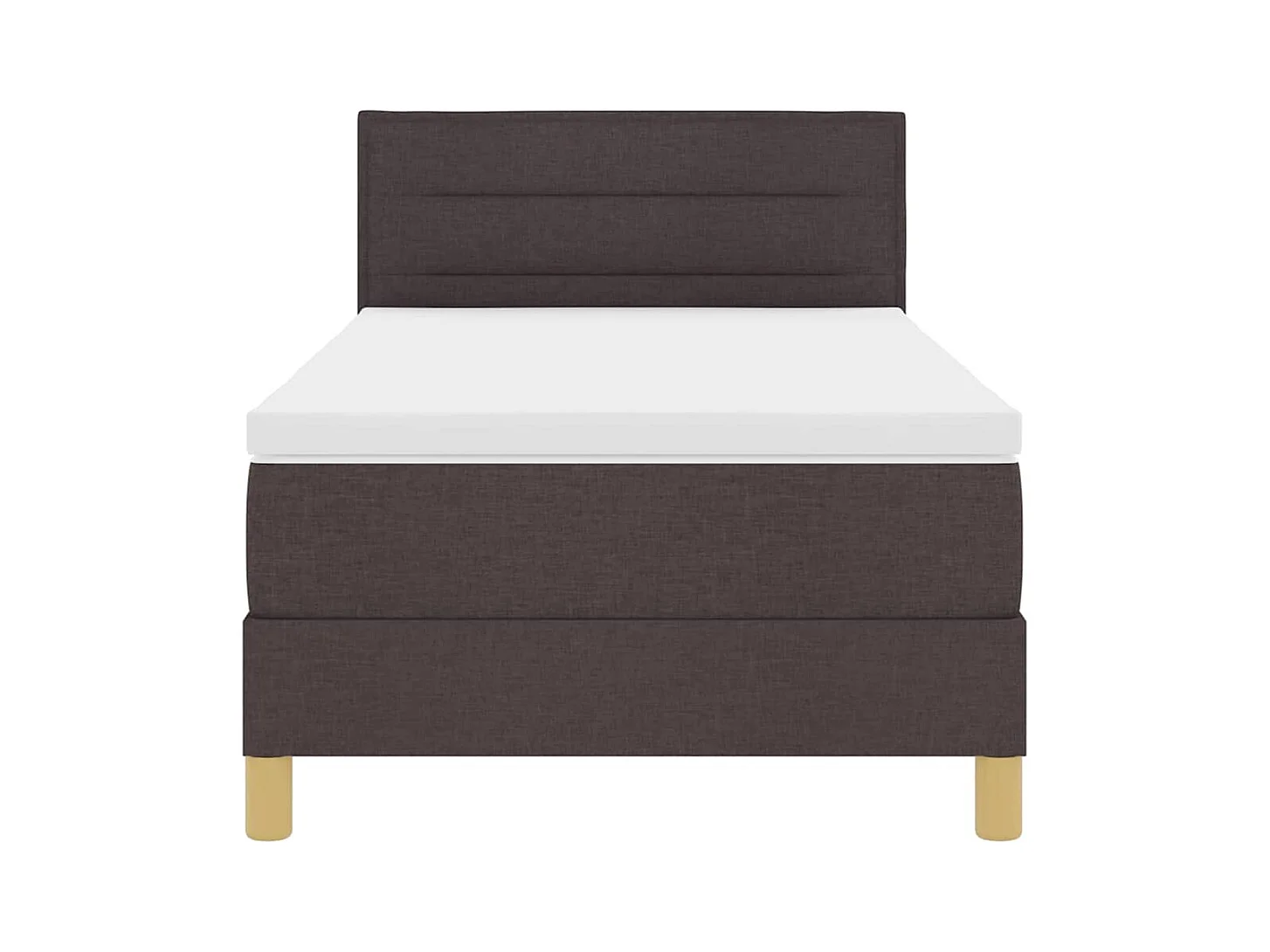 Boxspringbett mit Matratze Dunkelbraun 100 x 200 cm Stoff