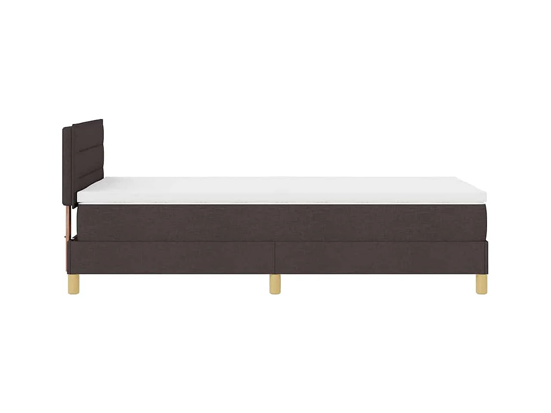 Boxspringbett mit Matratze Dunkelbraun 100 x 200 cm Stoff