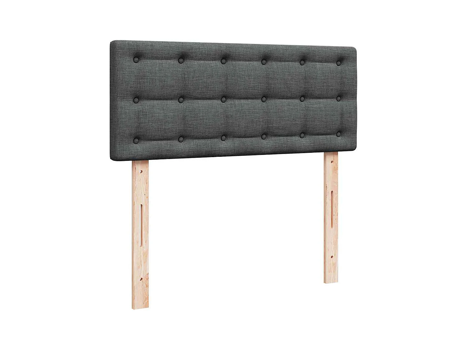 Pouf Letto con Materasso e LED Grigio Scuro 120x200 cm Tessuto