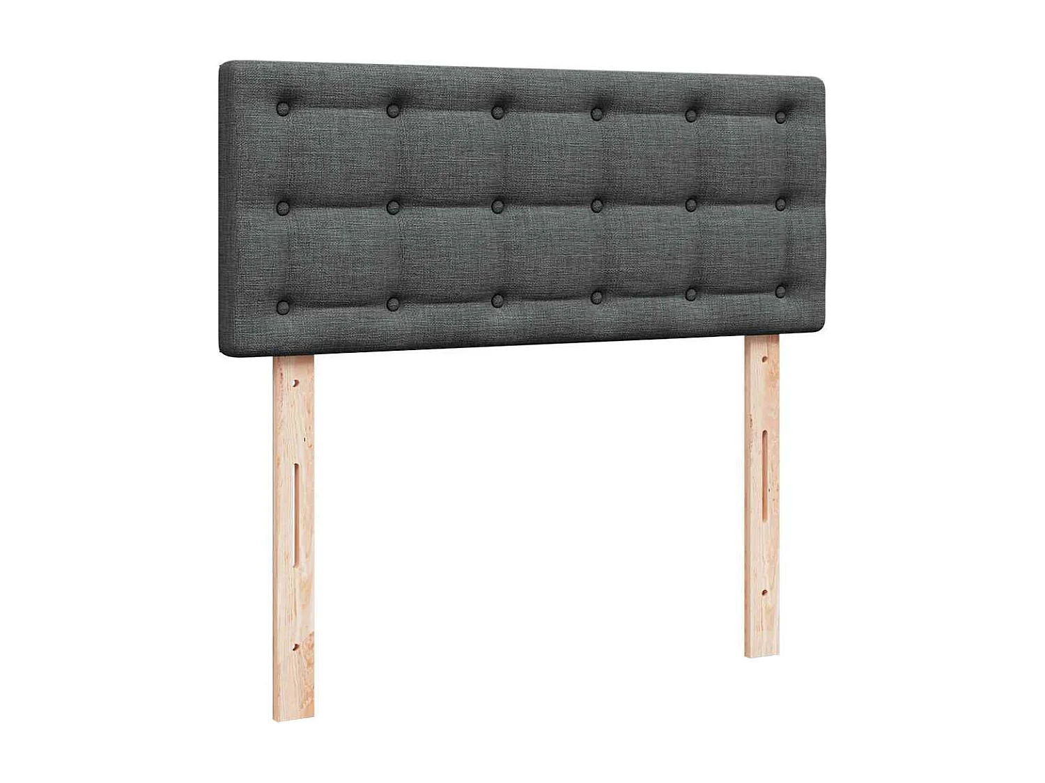 Lit ottoman avec matelas et LED gris foncé 120x200 cm tissu