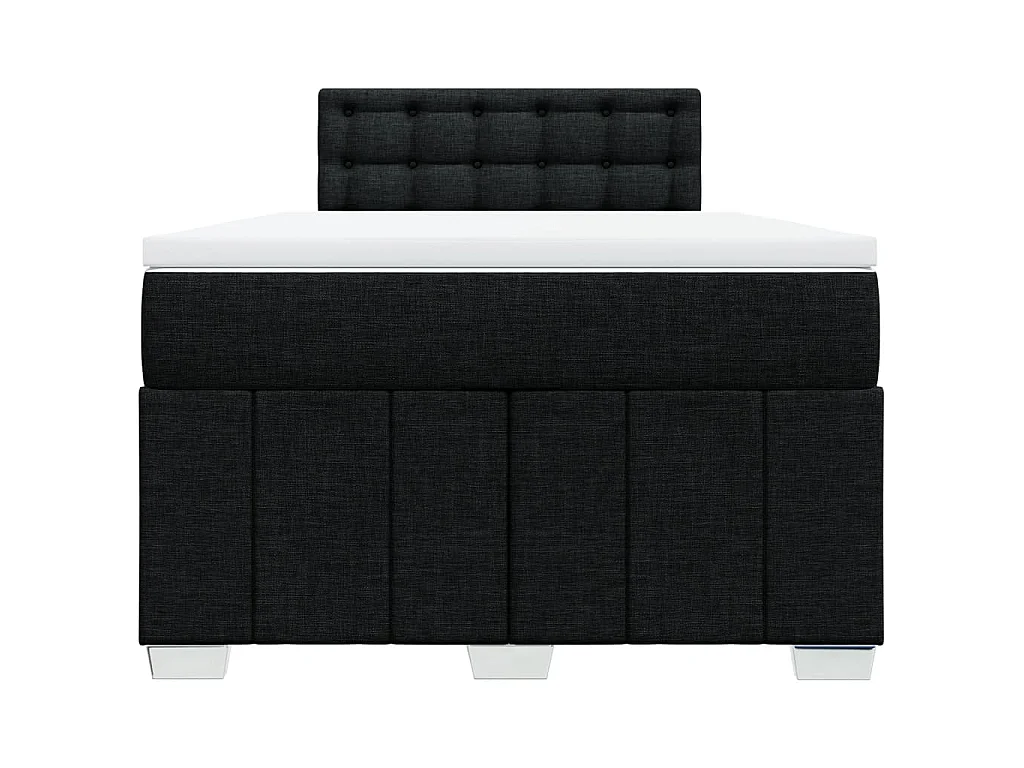Boxspringbett mit Matratze Schwarz 120x190 cm Stoff