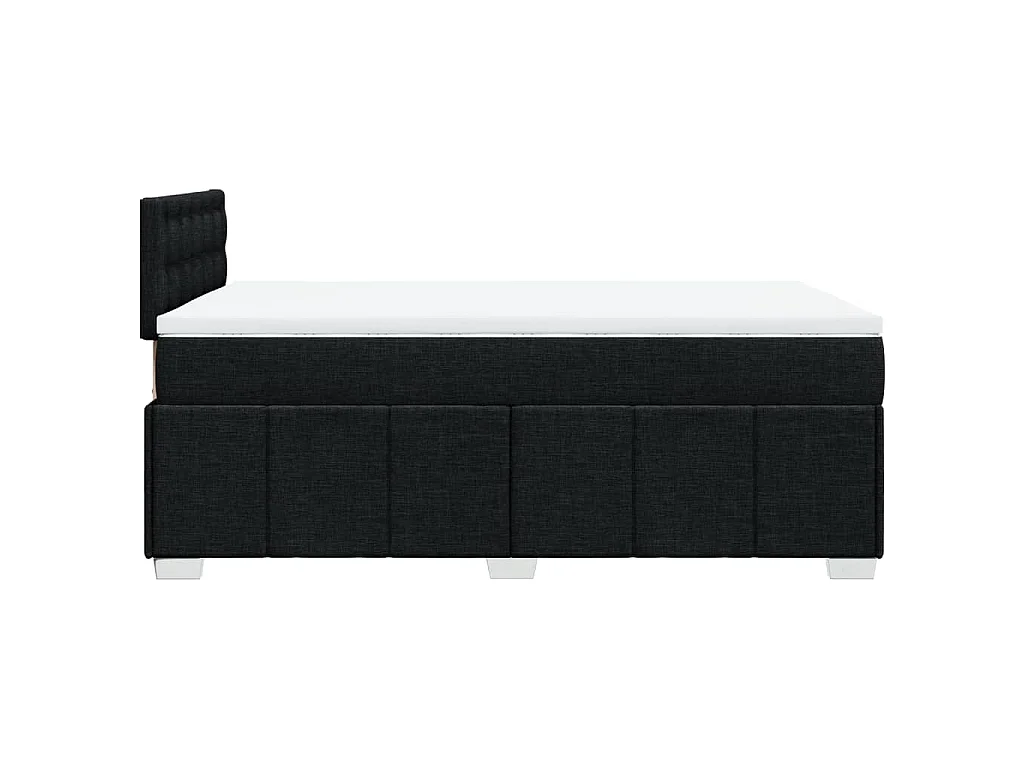 Boxspringbett mit Matratze Schwarz 120x190 cm Stoff