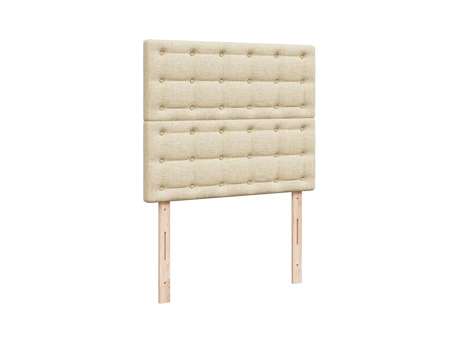 Boxspringbett mit Matratze Creme 120x200 cm Stoff