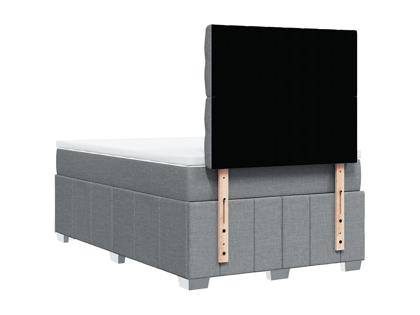 Boxspring met matras stof lichtgrijs 120x190 cm