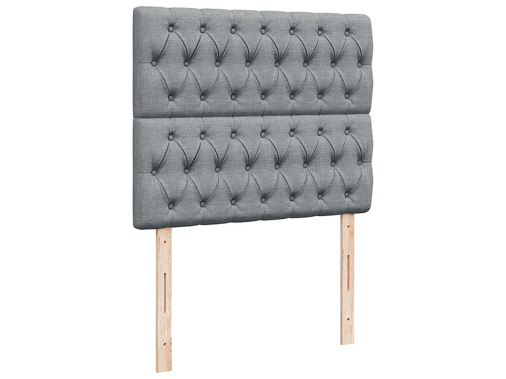 Boxspring met matras stof lichtgrijs 120x190 cm