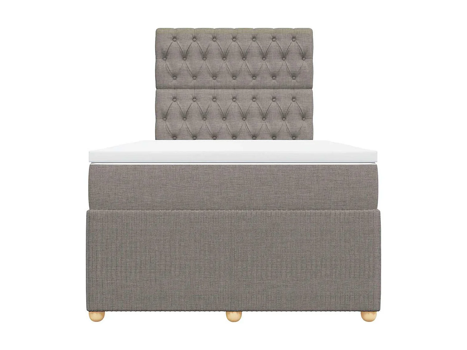 Boxspringbett mit Matratze Taupe 120x190 cm Stoff