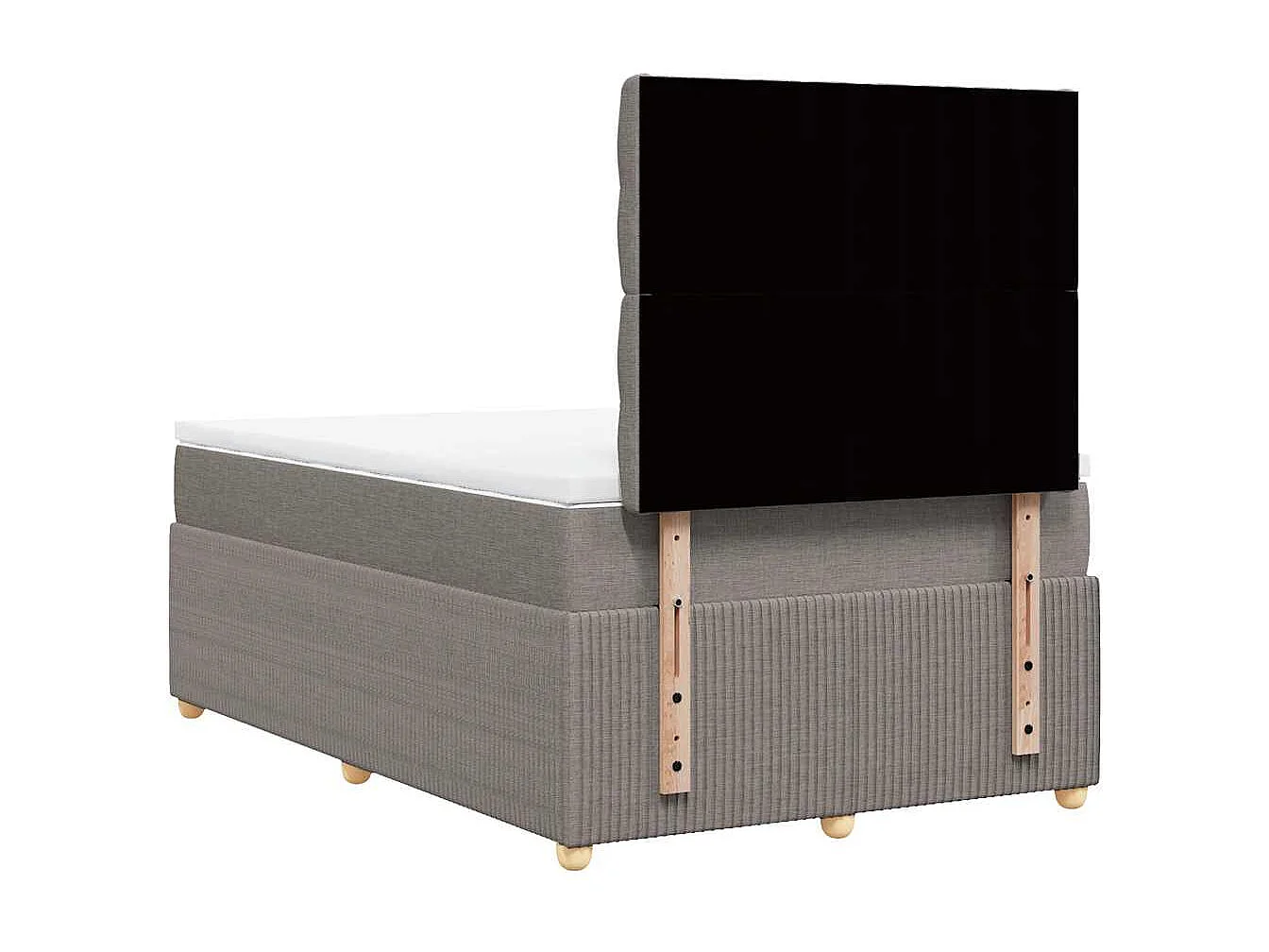 Boxspringbett mit Matratze Taupe 120x190 cm Stoff