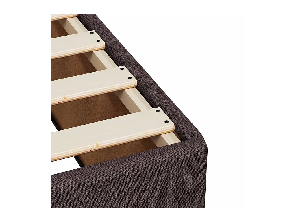 Cama boxspring com colchão 120x190 cm tecido castanho-escuro