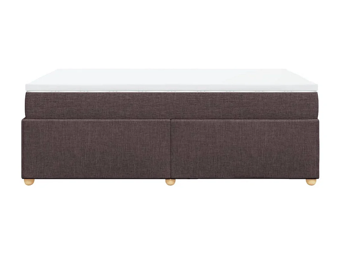 Sommier à lattes de lit et matelas marron foncé 120x190cm tissu