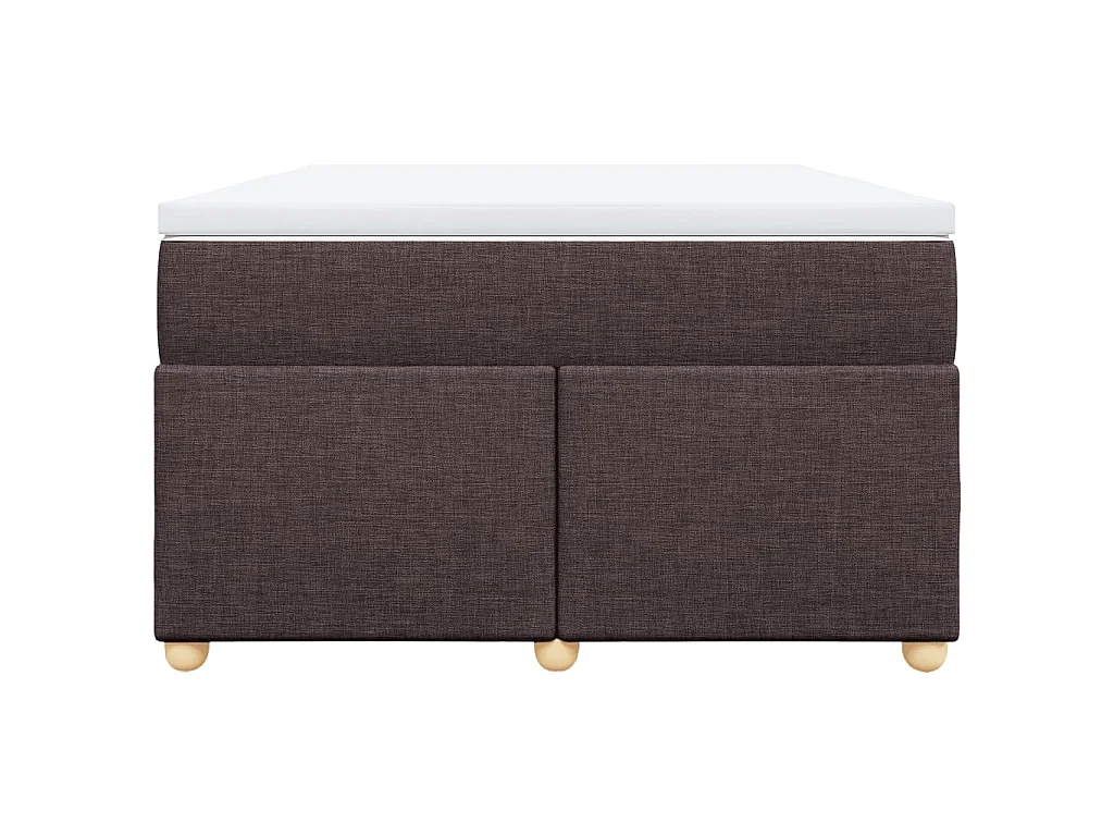 Boxspring met matras stof donkerbruin 120x190 cm