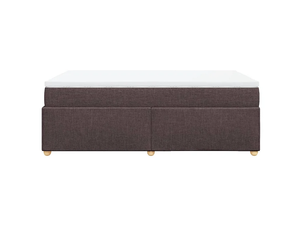 Boxspring met matras stof donkerbruin 120x190 cm