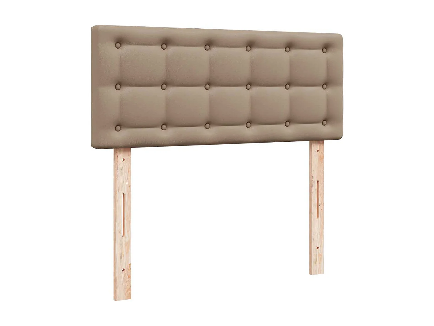 Ottoman bed met matras 120x200cm kunstleer cappuccinokleurig