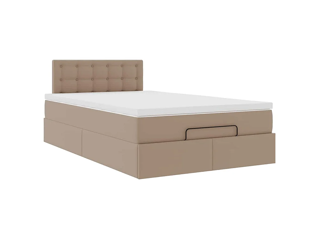 Struttura Letto Pouf con Materasso 120x200 cm Similpelle